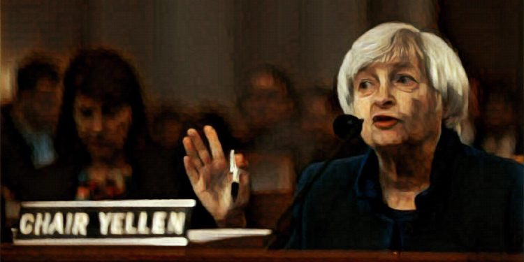 美聯儲主席葉倫：比特幣屬高度投機性的資產。當日比特幣期貨價格下跌