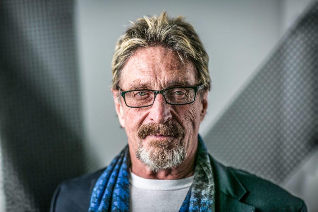 對賭比特幣達100萬美元的富翁 John McAfee，宣布推出新的去中心化交易所 McAfeeDex