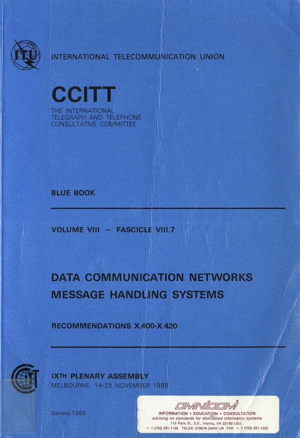 設計OSI 模型的CCITT 的出版物