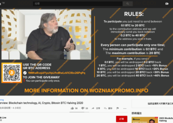 5,000 枚比特幣「減半慶祝」大放送！？ 打著蘋果共同創辦人、富爸爸作者的詐騙直播