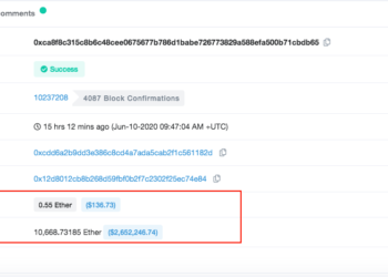 最狂胖手指！有人轉帳「133美元」，卻付了「265萬美元」手續費，幸運礦工是星火礦池