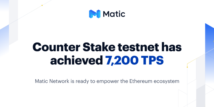 以太坊擴容方案｜Matic 測試網報告：能將交易性能提高至 7,200 TPS