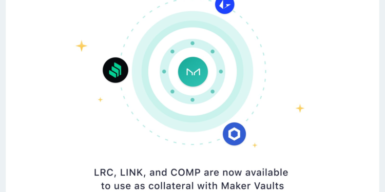Source: MakerDAO on Twitter | 動區動趨-最具影響力的區塊鏈新聞媒體 為壓制 DAI 的溢價,MakerDAO 再添 Link, COMP, LRC 作抵押品選項