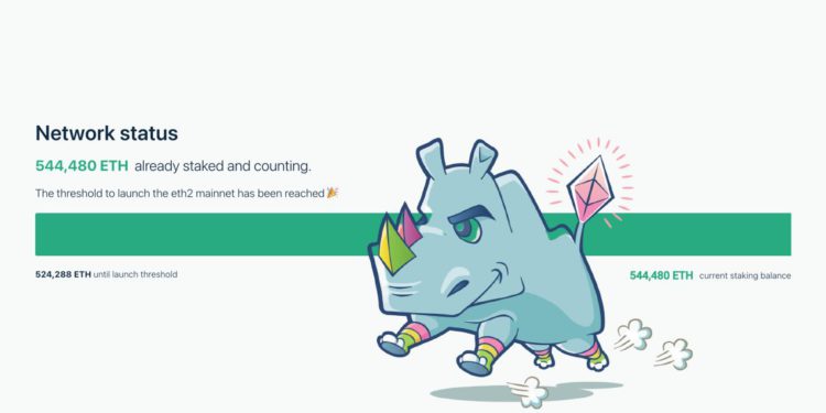 以太坊2.0存款合約「100%達標」Phase 0 門檻！ 創世區塊 12/1 將啟動；ETH飆破600