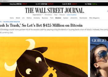 比特幣登上 Wall Street Journal 華爾街日報頭版(WSJ)