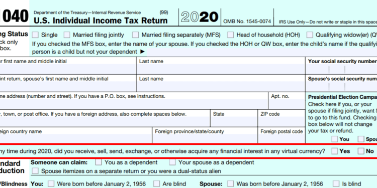 美國國稅局｜IRS 正式將加密貨幣問題移至「1040 所得稅單」首頁，所有納稅人都須作答