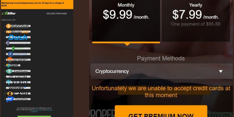 Pornhub 現只支援加密貨幣付款，非法內容風波讓Visa、萬事達卡、DFS中斷服務