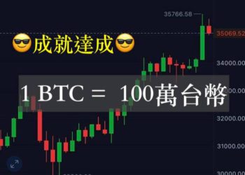 新ATH｜比特幣漲破35,000美元！「1BTC＝1百萬台幣」里程碑達成，下一步超越特斯拉！