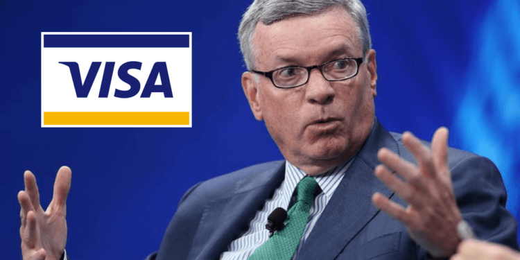 Alfred Kelly, Visa CEO | Source: Lucy Nicholson, REUTERS | 動區動趨-最具影響力的區塊鏈新聞媒體 VISA Q1財報|將推「加密貨幣支付」!未來全球用戶可直接在 VISA 系統上出入金