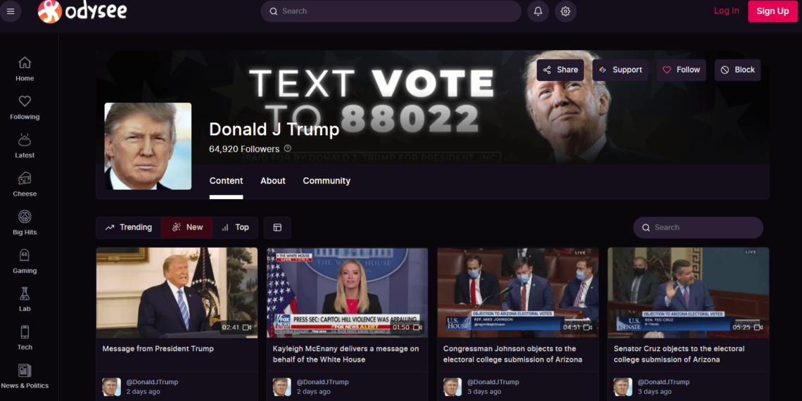 去中心化成川普救星？個人帳號遭推特永久封殺，加入 LBRY 三天達 6.5 萬追蹤