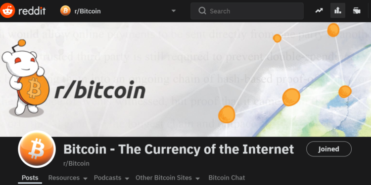 Source: Reddit r/Bitcoin screenshot | 動區動趨-最具影響力的區塊鏈新聞媒體 大軍集結?Reddit論壇「比特幣版」突破 200萬訂閱!WSB出征華爾街、馬斯克拉抬助推