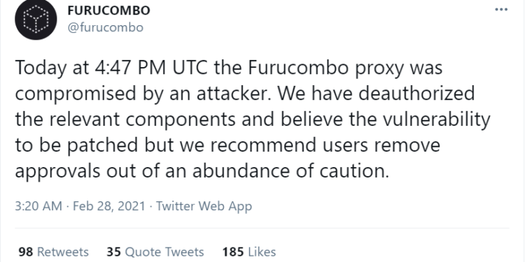 furucombo-15-million-hack-details-1 | 動區動趨-最具影響力的區塊鏈新聞媒體 資安專欄|DeFi 聚合平台 “Furucombo” 被駭細節分析,與用戶建議