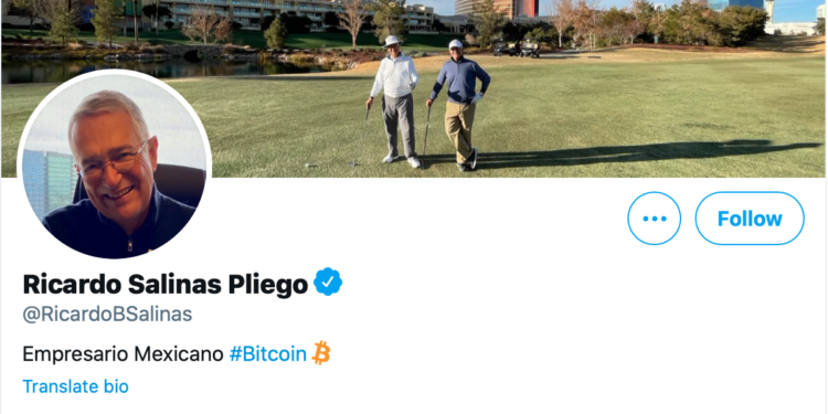 截圖 2021-02-08 上午9.22.43 | 動區動趨-最具影響力的區塊鏈新聞媒體 馬斯克效應延燒,「墨西哥第三大富豪」已把 #比特幣 放上推特自介