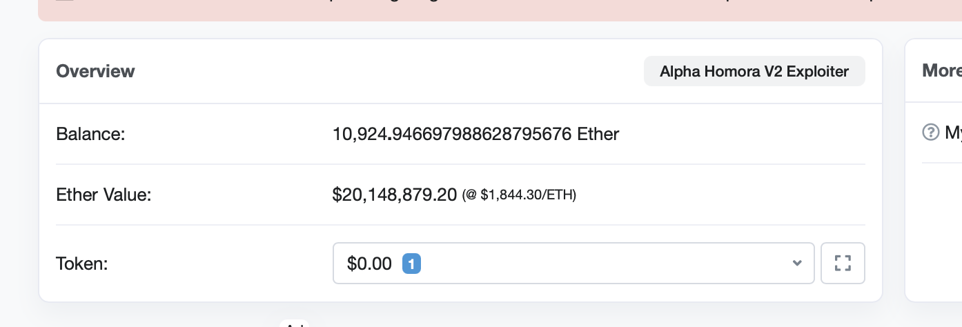 大約 1.09 萬枚 ETH 仍在攻擊者錢包中，至截稿前價值約 2,008 萬美金。