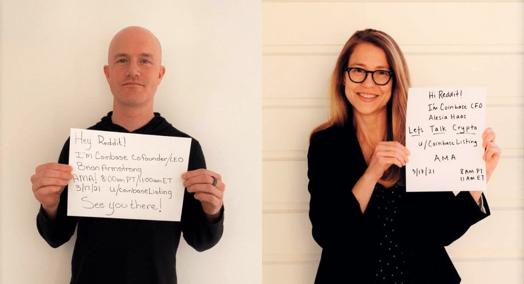不甩華爾街！Coinbase「在Reddit辦問答」取代IPO路演，執行長：接觸散戶的好方法