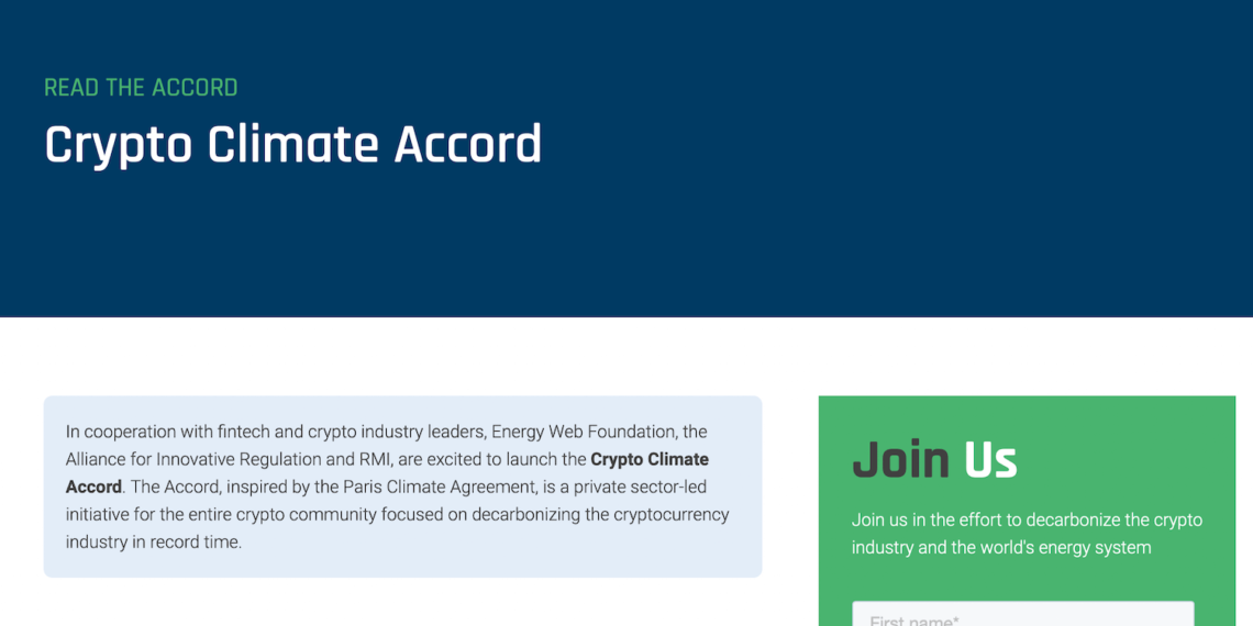 Ripple ConsenSys Coinshare join Crypto climate accord-2