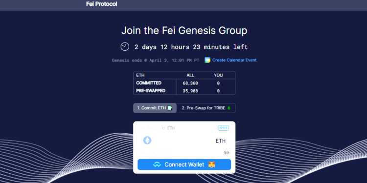 新算法穩定幣 | Fei Protocol創世啟動！12小時內募集高達「1.2億美元ETH」