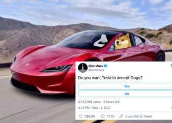 馬斯克 Twitter 發投票：想要特斯拉「接受狗狗幣支付」嗎? Doge瞬漲17%
