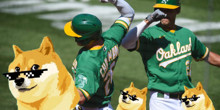 MLB狗狗幣支付｜大聯盟奧克蘭運動家隊開放「100枚Doge」五折買入雙人座球票