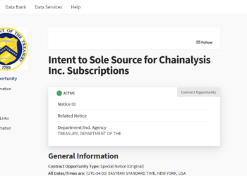 Chainalysis合作「美國財政部旗下OFAC」，提供數據分析軟體，協助鏈上金流偵查、制裁