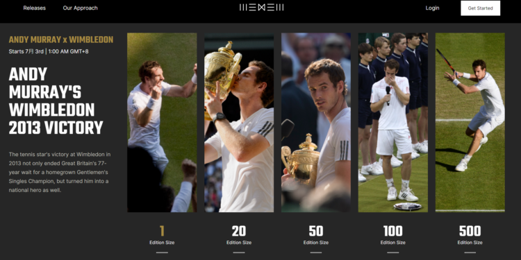 螢幕擷取畫面 2021-06-25 145414 | 動區動趨-最具影響力的區塊鏈新聞媒體 Beeple推出「歷史時刻」NFT平台 WENEW,首發英國網球傳奇奪冠紀念 7/3 開賣