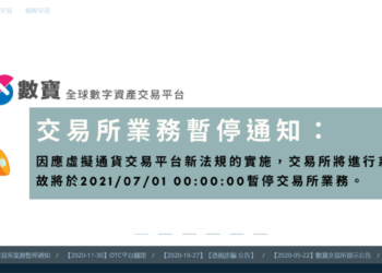 台灣監管逼近！數寶 7/1 起「關停交易所業務」，8家金管會名單剩5家