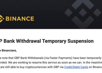 Binance 通知暫停英鎊、歐元出金，其支付合作夥伴 Clear Junction 宣布終止處理幣安付款