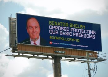 幣圈社群集資買「公路廣告」！痛罵擋下《加密貨幣(稅)修正案》的美國議員Shelby