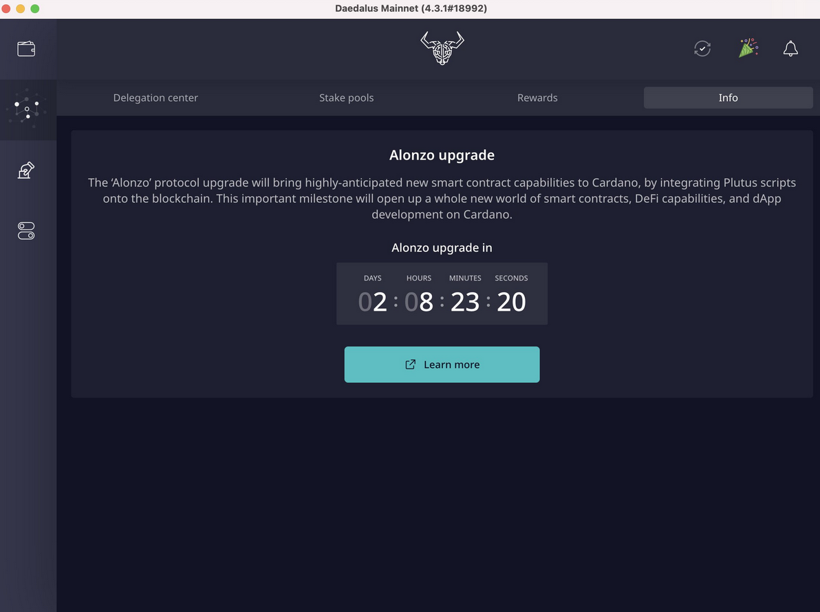 Cardano Alonzo升級| IOG 新版本錢包藏倒數彩蛋；幣安宣布支援、暫停ADA出入金| 動區動趨-最具影響力的區塊鏈新聞媒體