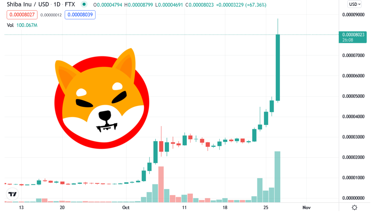 柴犬幣逆襲成功！SHIB凌晨再創新高「市值超越狗狗幣」，成第9大加密貨幣| 動區動趨-最具影響力的區塊鏈新聞媒體