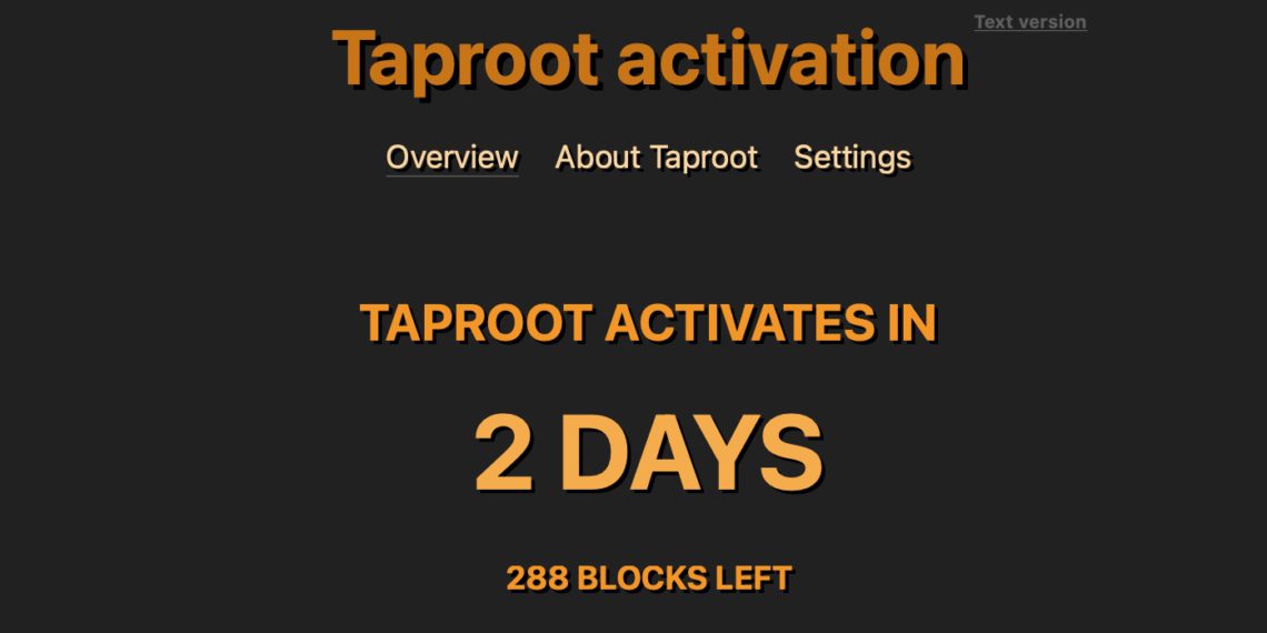 倒數2日！週日將迎來「比特幣 Taproot 升級」，你該注意什麼？