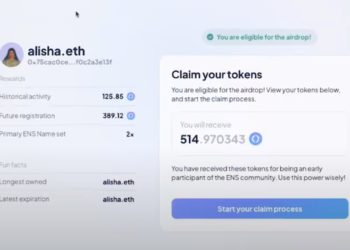 ENS 空投開放申領，3小時內已超一萬地址領取、過去1小時燒275顆ETH