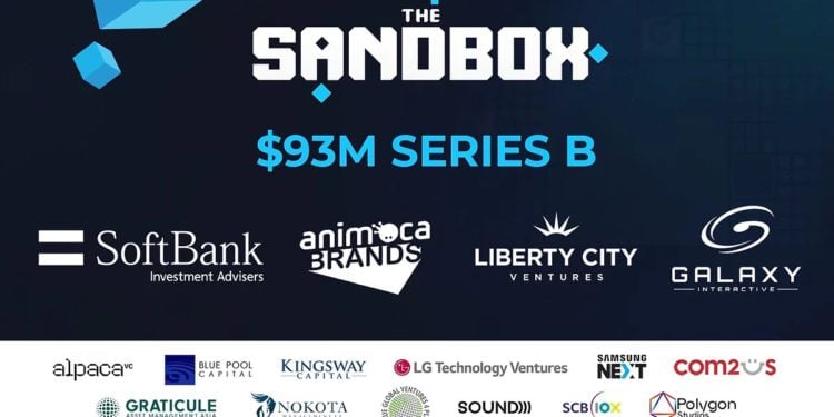 sandbox | 動區動趨-最具影響力的區塊鏈新聞媒體 軟銀入局 NFT 元宇宙!領投The Sandbox 9300萬美元,Sand暴漲350%