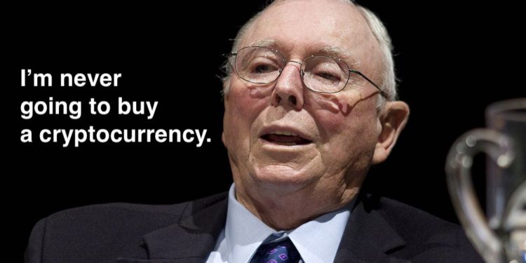 巴菲特戰友｜查理蒙格再開砲：加密貨幣「比網路泡沫瘋狂」、中國禁止是對的