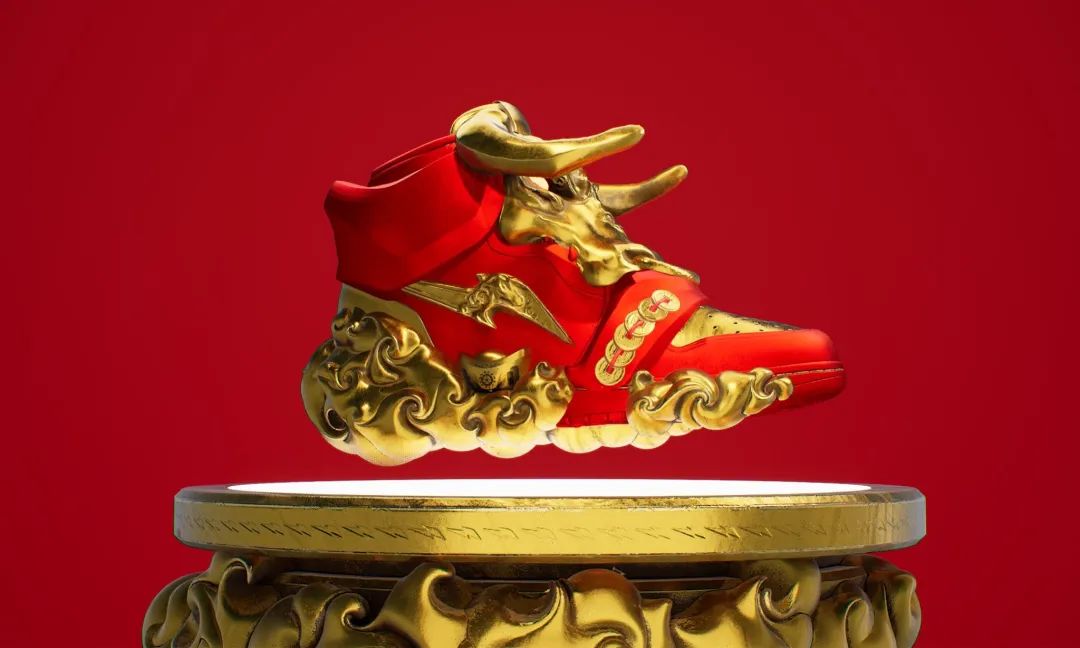 RTFKT 為慶祝中國農歷新年打造的 RTFKT Golden Ox Enchanted Sneaker - CNY Exclusive