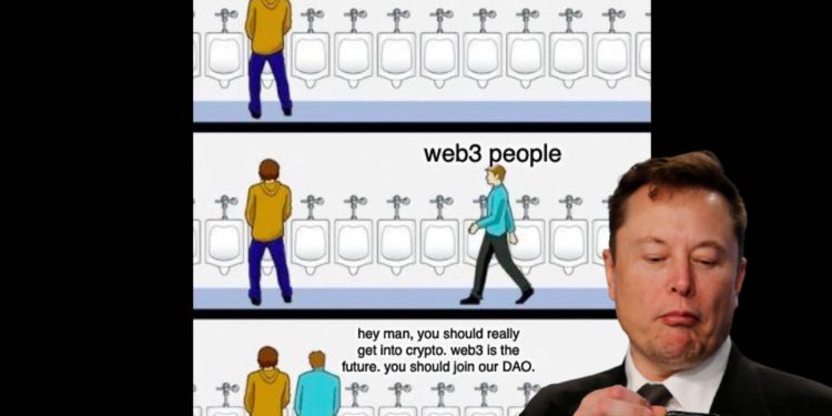 馬斯克推文「廁所禮儀」嘲諷 Web3！再嗆 NFT 只是圖像化美元