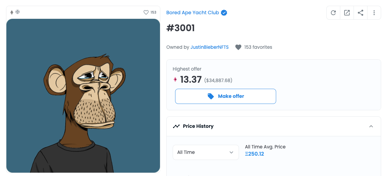 3001 - Bored Ape Yacht Club _ OpenSea | 動區動趨-最具影響力的區塊鏈新聞媒體