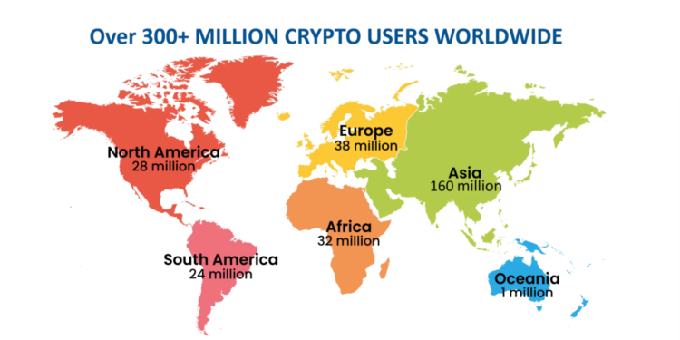 Global Cryptocurrency Ownership Data 2021 - TripleA | 動區動趨-最具影響力的區塊鏈新聞媒體 Triple A報告:全球加密貨幣採用率3.9%;埃及、摩洛哥是擁有最多加密用戶的阿拉伯國家