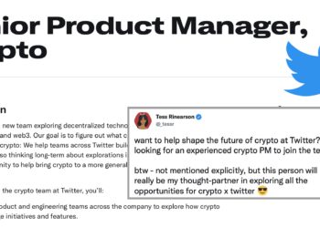 Twitter加密團隊擴大招募，將重點關注「創作者」盈利：會員代幣、NFT、DAOs…