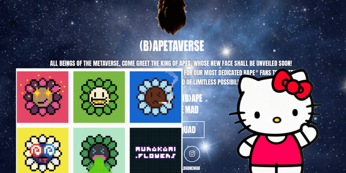 NFT連擊 | 村上隆微笑小花2月重啟、潮牌BAPE首發1萬個創「猿宇宙」、Hello Kitty進軍元宇宙