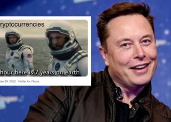 馬斯克新梗圖：「幣圈 1 小時，地球過 7 年」；網友大玩迷因