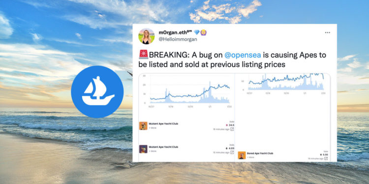opensea-community | 動區動趨-最具影響力的區塊鏈新聞媒體 OpenSea 驚傳出包!知名 NFT(BAYC、MAYC…) 以低於地板價 1%售出,有人秒賺300ETH