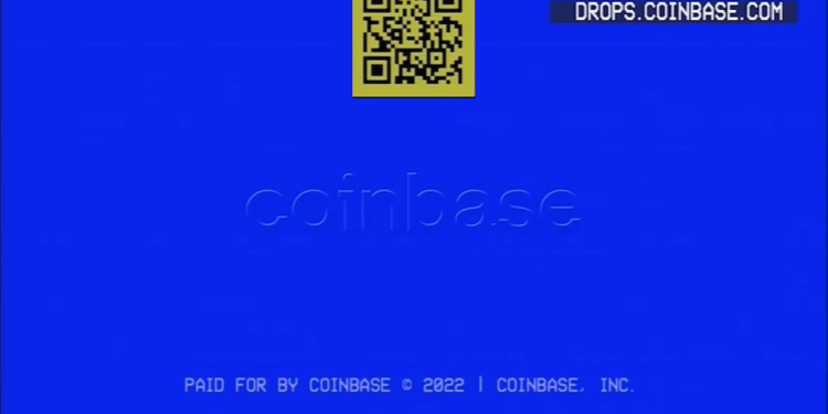 Coinbase_Super_Bowl_ad | 動區動趨-最具影響力的區塊鏈新聞媒體 超級盃》一分鐘湧2千萬人次!Coinbase「贈比特幣QRcode廣告」讓網站一度當機