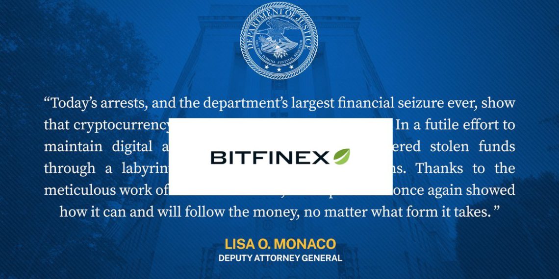 Bitfinex「12萬枚比特幣竊案」破獲！夫妻遭美司法部凍結36億鎂BTC、成史上最大加密扣押