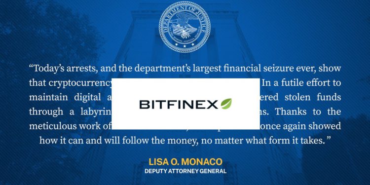 bitfinex | 動區動趨-最具影響力的區塊鏈新聞媒體 Bitfinex「12萬枚比特幣竊案」破獲!夫妻遭美司法部凍結36億鎂BTC、成史上最大加密扣押