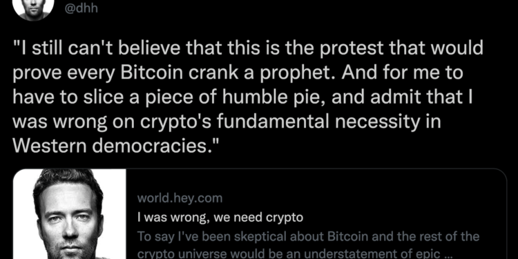 Ruby on Rails創辦人：我錯了，我們需要比特幣；自託管錢包 Nunchuk 拒加拿大法院「凍結要求」