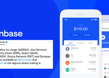 編輯盤點｜Coinbase 新上架七種代幣，速覽 AERGO、AIOZ、ERN、GLM、HIGH、SNT 和 SYN