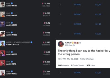 DeFiance Capital 創辦人驚傳被竊！損失 17 個 Azuki、1 個 CloneX ，價值 310 ETH