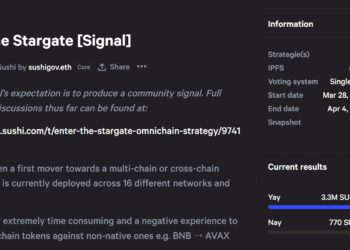 一鍵跨鏈換幣！SushiSwap推 Stargate 流動性橋接提案；社群 99.98% 同意、Sushi 大漲超 17%