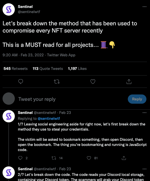 (來源:https://twitter.com/sentinelwtf/status/1496293768542429187) | 動區動趨-最具影響力的區塊鏈新聞媒體 (來源:https://twitter.com/sentinelwtf/status/1496293768542429187)